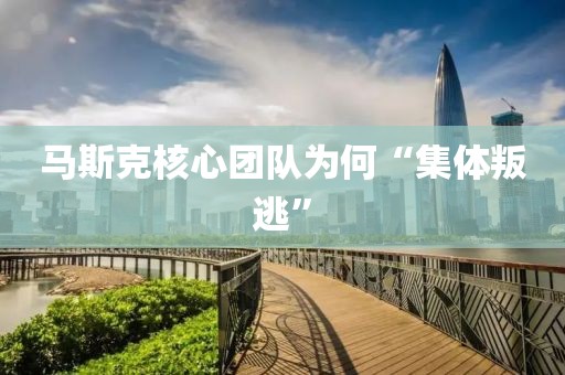 马斯克核心团队为何“集体叛逃”