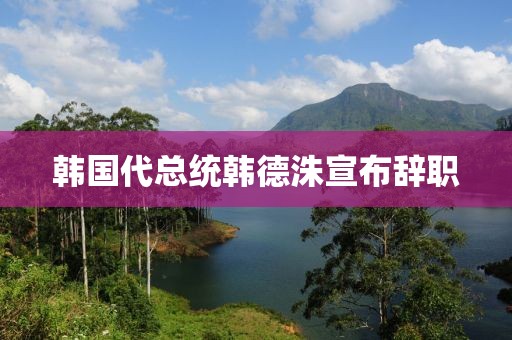 韩国代总统韩德洙宣布辞职
