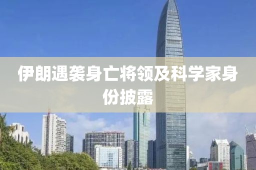 伊朗遇袭身亡将领及科学家身份披露
