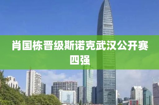肖国栋晋级斯诺克武汉公开赛四强