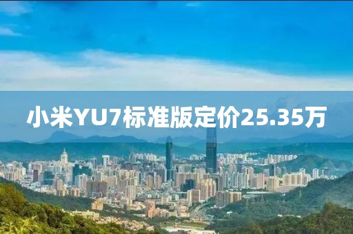 小米YU7标准版定价25.35万