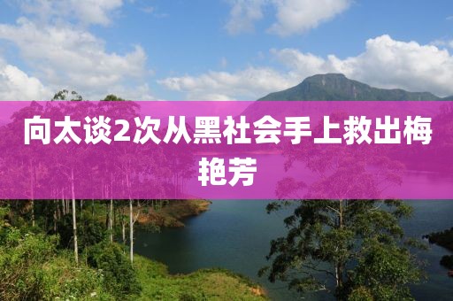 向太谈2次从黑社会手上救出梅艳芳