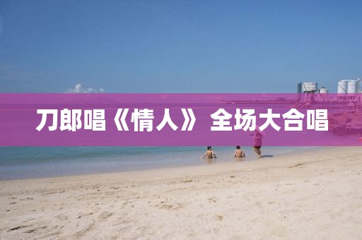 刀郎唱《情人》 全场大合唱