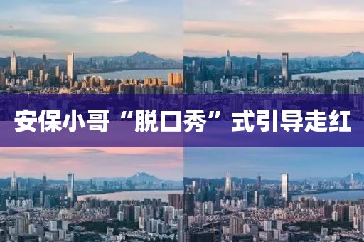 安保小哥“脱口秀”式引导走红