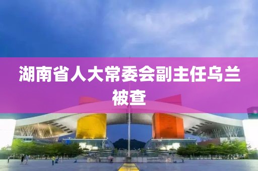 湖南省人大常委会副主任乌兰被查