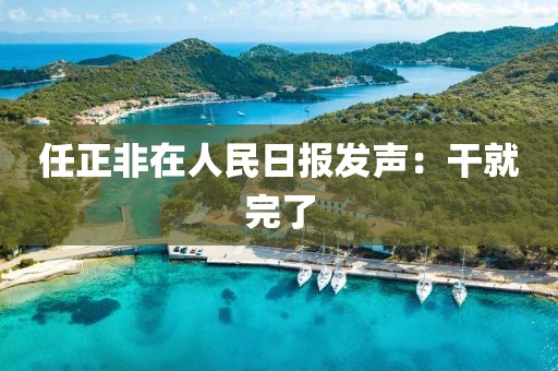 任正非在人民日报发声：干就完了