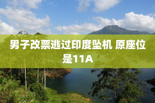 男子改票逃过印度坠机 原座位是11A