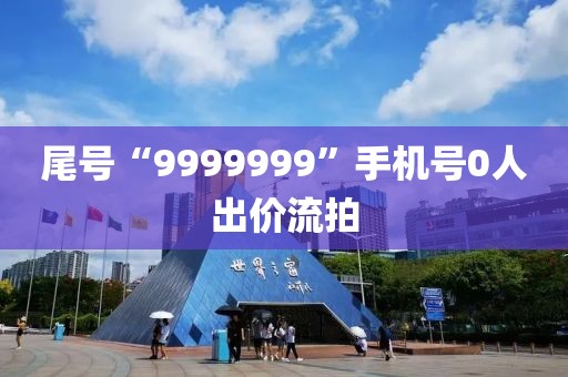 尾号“9999999”手机号0人出价流拍