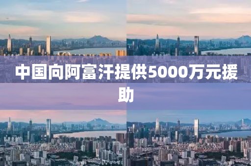 中国向阿富汗提供5000万元援助