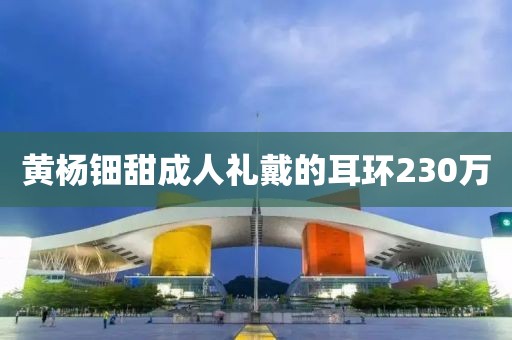 黄杨钿甜成人礼戴的耳环230万