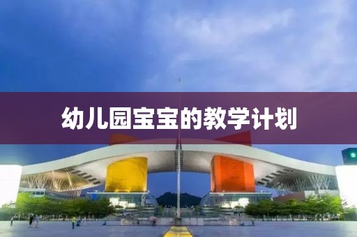 幼儿园宝宝的教学计划