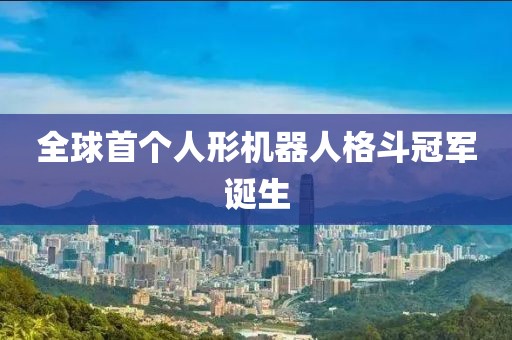 全球首个人形机器人格斗冠军诞生