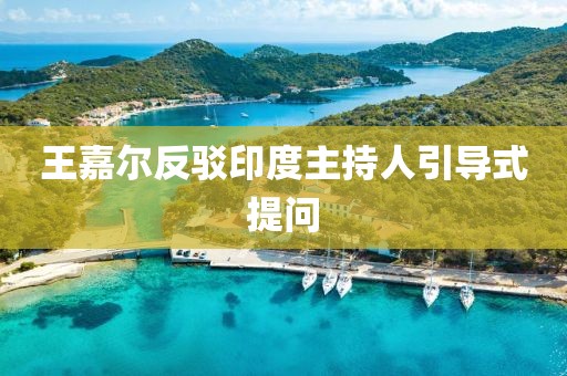 王嘉尔反驳印度主持人引导式提问