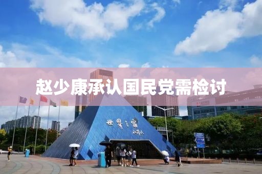赵少康承认国民党需检讨
