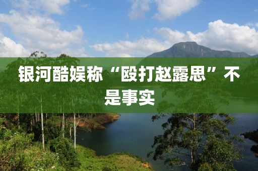 银河酷娱称“殴打赵露思”不是事实