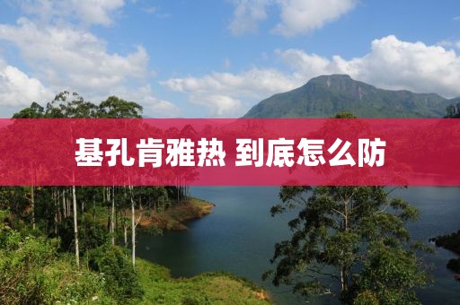 基孔肯雅热 到底怎么防