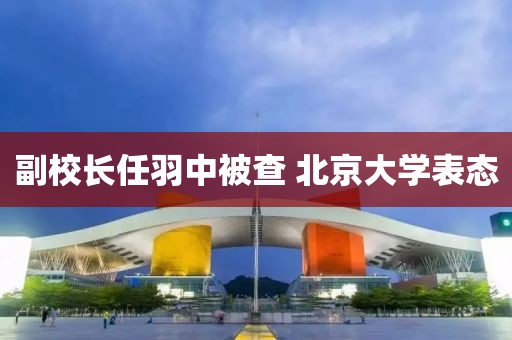 副校长任羽中被查 北京大学表态