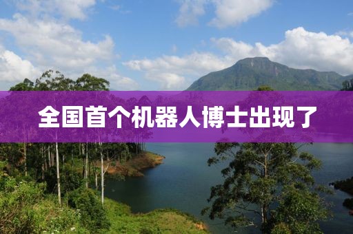 全国首个机器人博士出现了