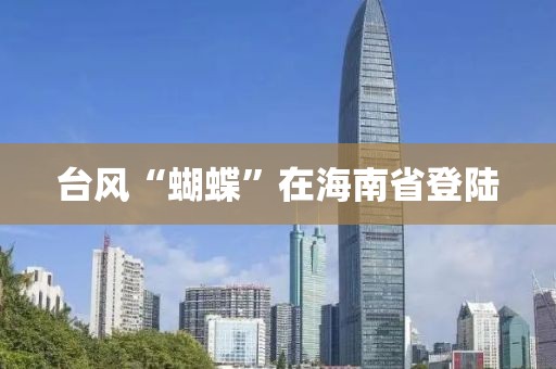 台风“蝴蝶”在海南省登陆
