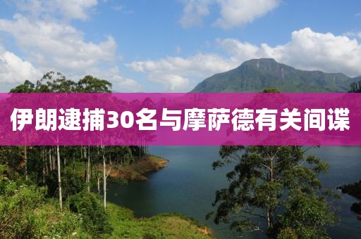 伊朗逮捕30名与摩萨德有关间谍