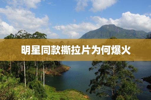 明星同款撕拉片为何爆火