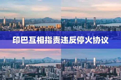 印巴互相指责违反停火协议