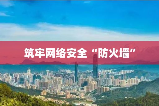 筑牢网络安全“防火墙”