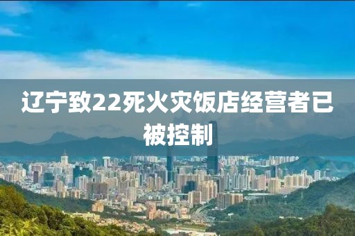 辽宁致22死火灾饭店经营者已被控制
