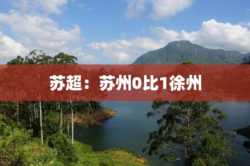 苏超：苏州0比1徐州