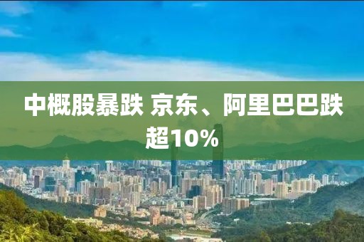 中概股暴跌 京东、阿里巴巴跌超10%