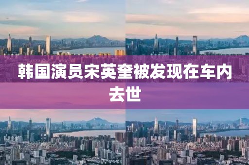 韩国演员宋英奎被发现在车内去世