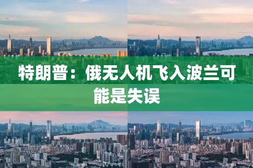 特朗普：俄无人机飞入波兰可能是失误