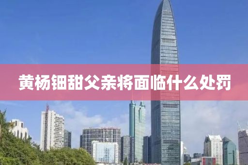 黄杨钿甜父亲将面临什么处罚