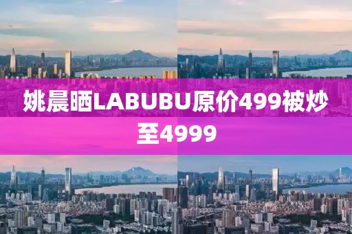 姚晨晒LABUBU原价499被炒至4999