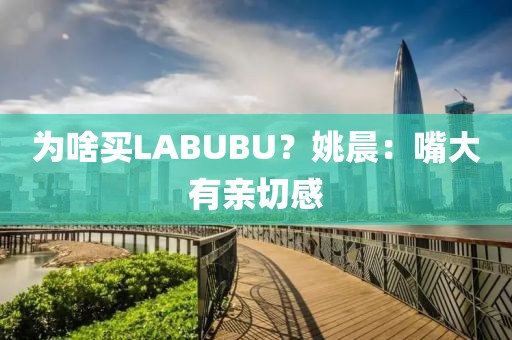 为啥买LABUBU？姚晨：嘴大有亲切感