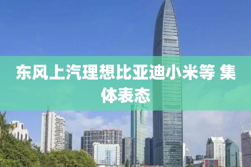 东风上汽理想比亚迪小米等 集体表态