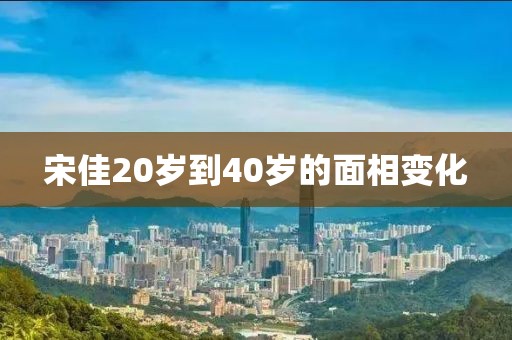 宋佳20岁到40岁的面相变化