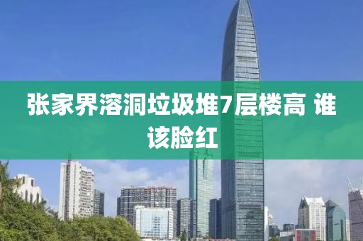 张家界溶洞垃圾堆7层楼高 谁该脸红
