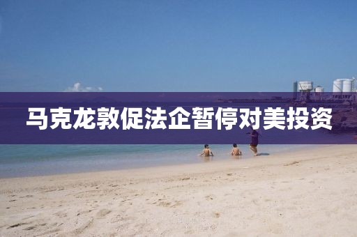 马克龙敦促法企暂停对美投资