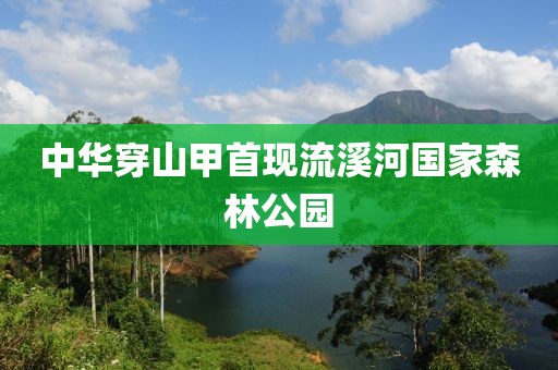 中华穿山甲首现流溪河国家森林公园