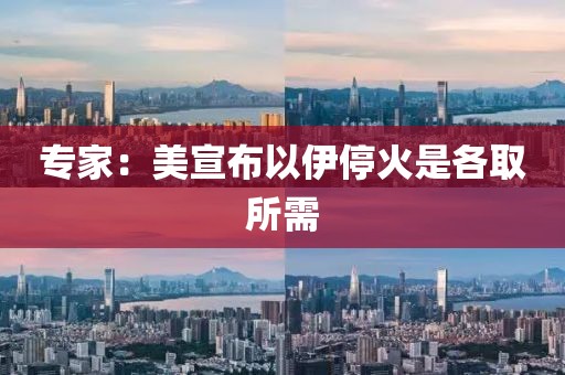 专家：美宣布以伊停火是各取所需