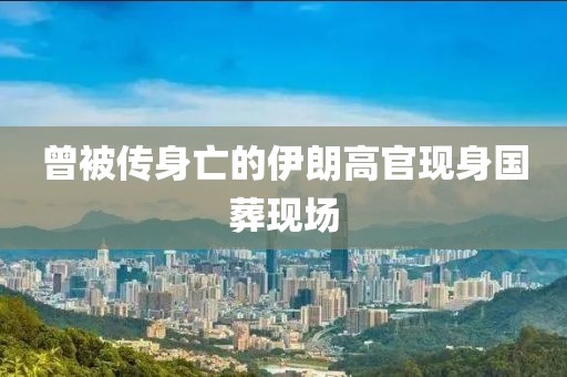 曾被传身亡的伊朗高官现身国葬现场