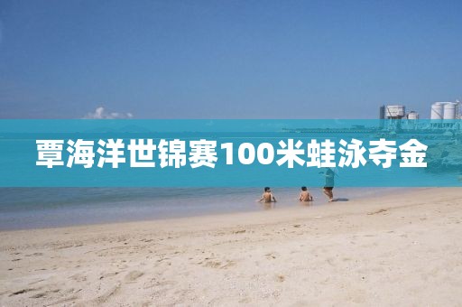覃海洋世锦赛100米蛙泳夺金