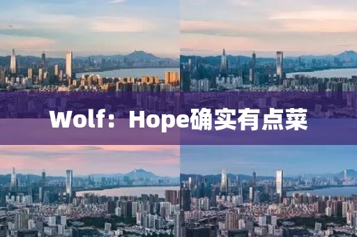 Wolf:Hope确实有点菜