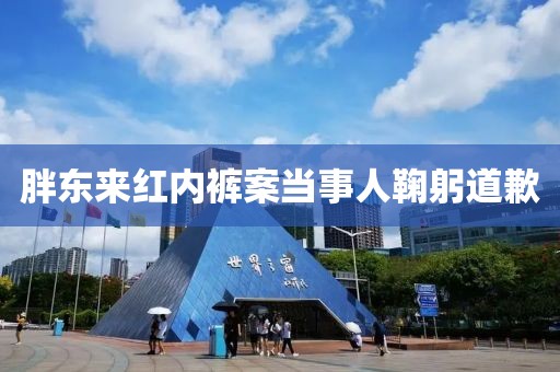 胖东来红内裤案当事人鞠躬道歉