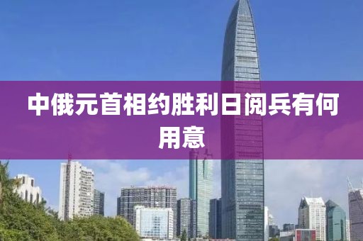 中俄元首相约胜利日阅兵有何用意