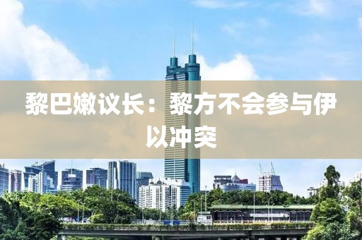 黎巴嫩议长：黎方不会参与伊以冲突