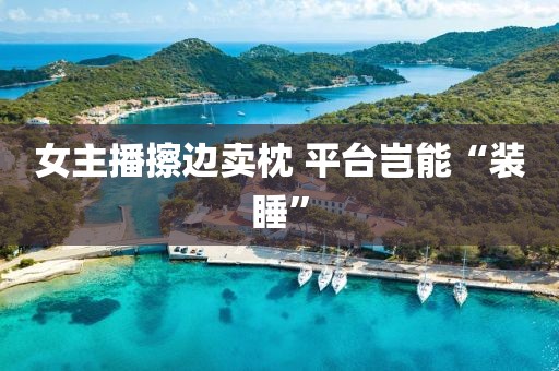 女主播擦边卖枕 平台岂能“装睡”
