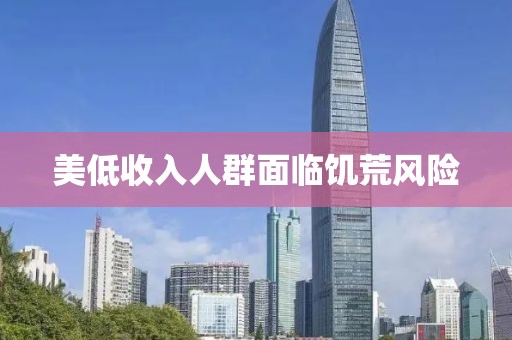 美低收入人群面临饥荒风险