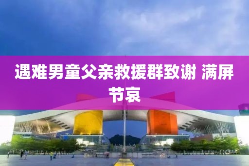 遇难男童父亲救援群致谢 满屏节哀
